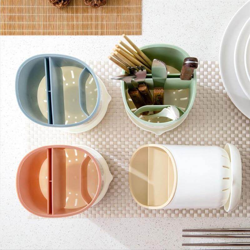 Multifunctional Kitchen Cutlery Holder with Storage System