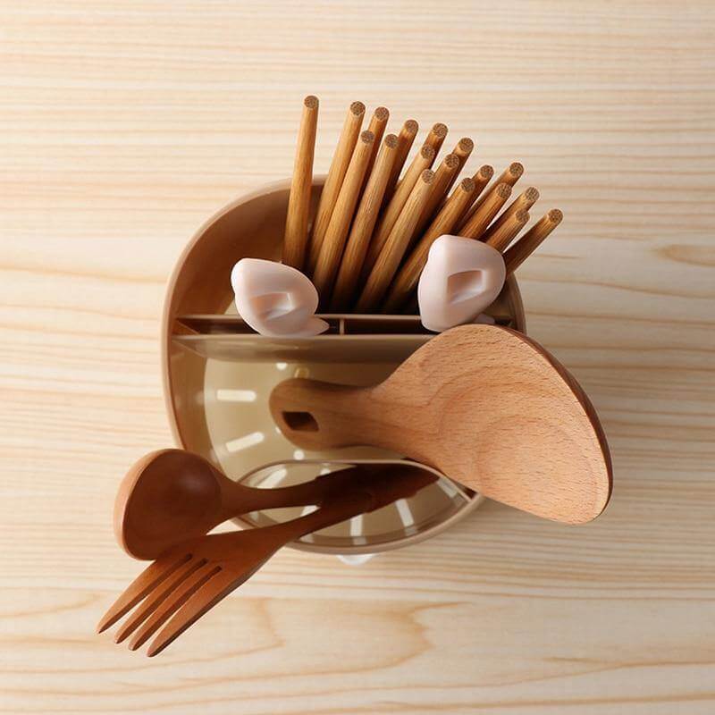 Multifunctional Kitchen Cutlery Holder with Storage System