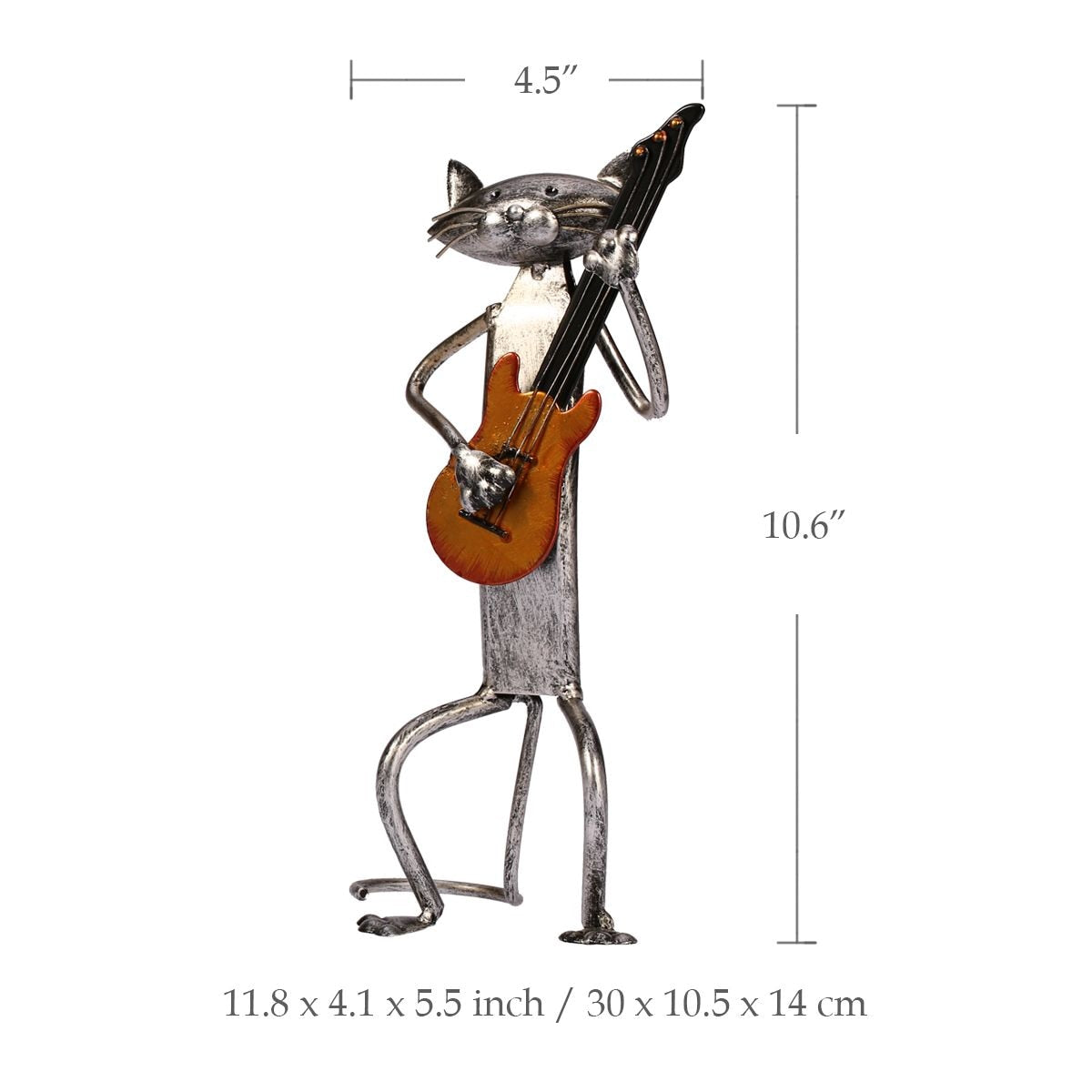 Charmante Katzenmusiker Skulptur für Ihr Zuhause