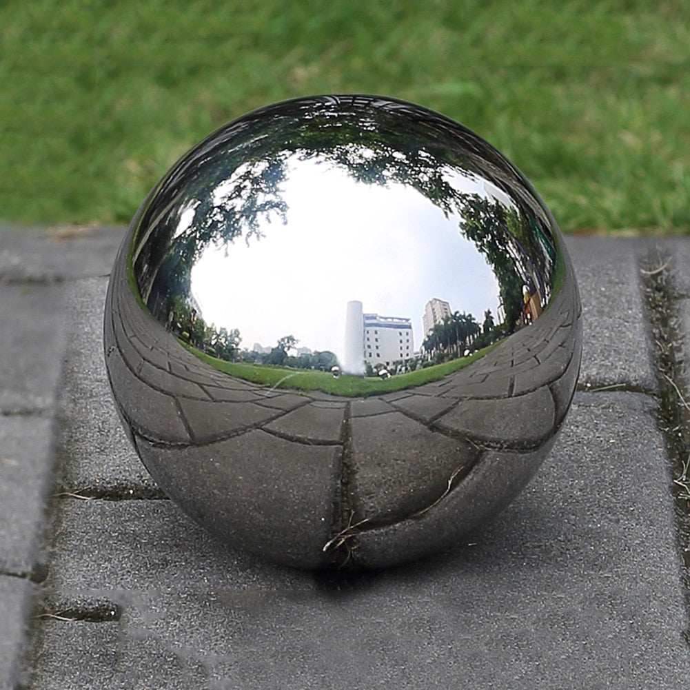 Shiny Stainless Steel Decorative Sphere for the Garden