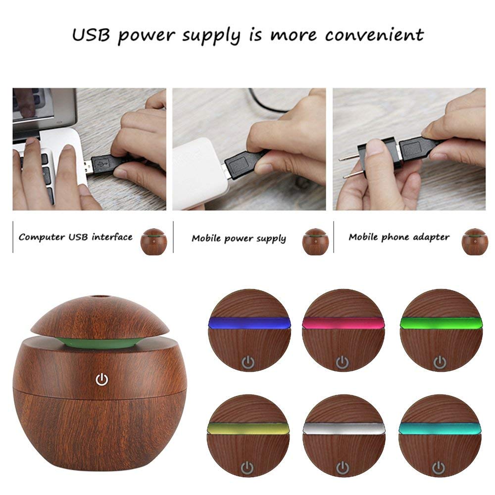 Colorful LED Ultrasonic Aroma Diffuser for Creative Room Scenting
