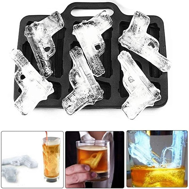 3D Eiswürfelform in Totenkopf-Design