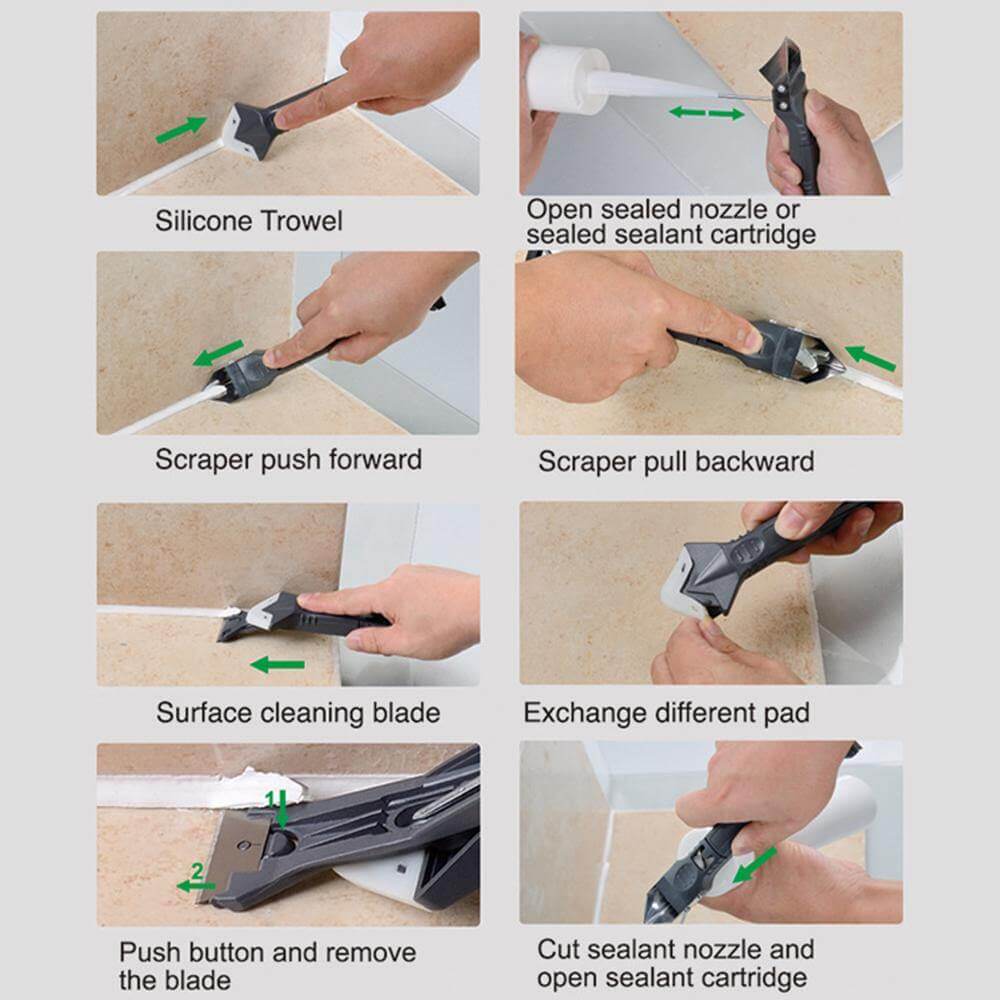 5-in-1 Silikon Entferner, Schaber und Reparaturwerkzeug