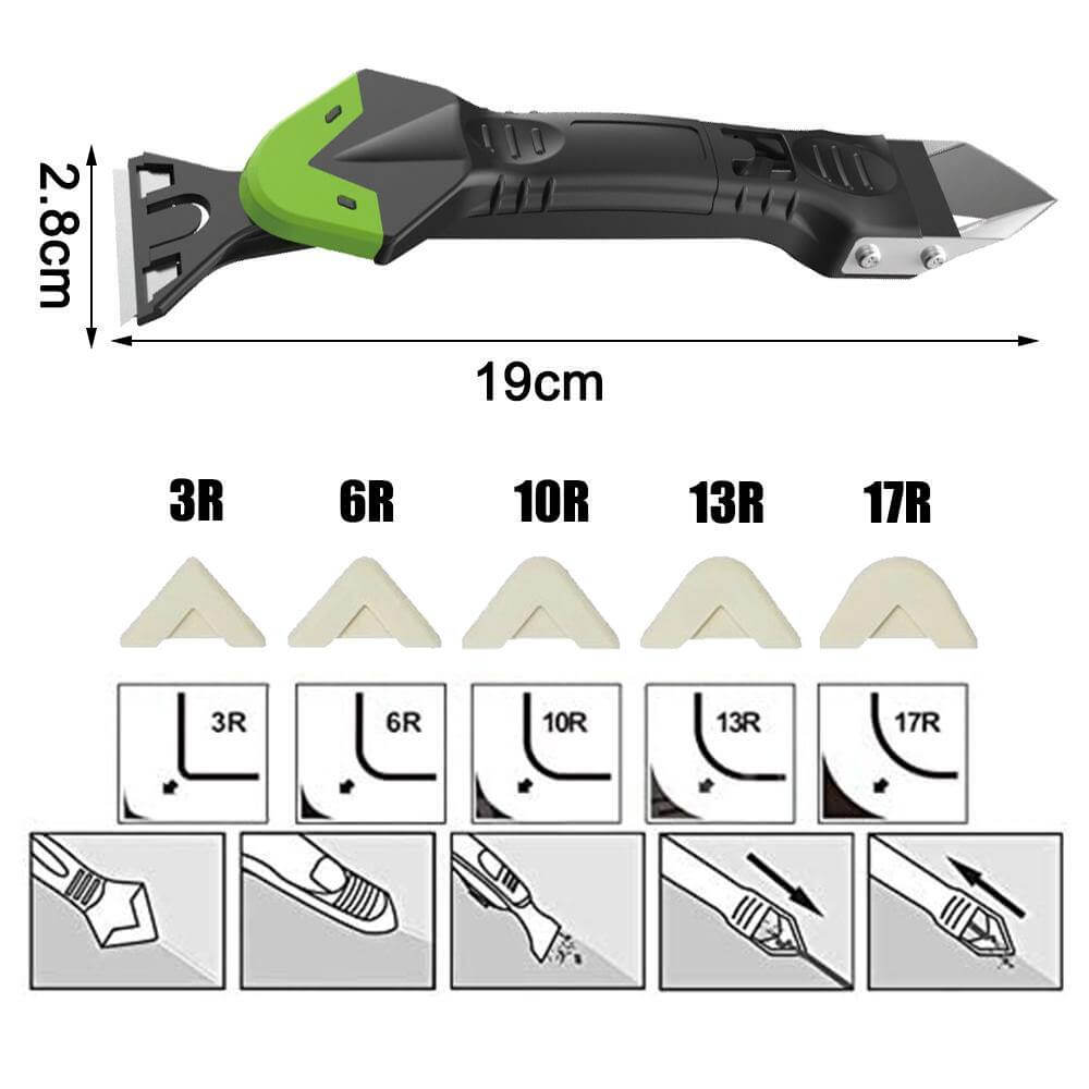 5-in-1 Silikon Entferner, Schaber und Reparaturwerkzeug