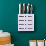 2er Set Wandmontierter Messerhalter in Pastellblau, Quadratisch