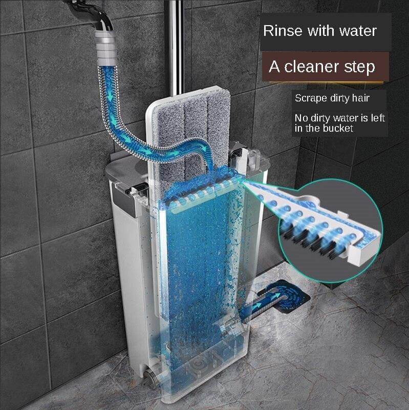 Easy Cleaning Wet Mop, Hands-Free Drying – Lazy Mop