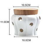 Creative Ceramic Storage Jar with Bamboo Lid