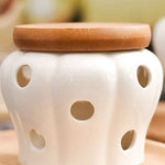 Creative Ceramic Storage Jar with Bamboo Lid