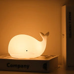 Gentle Whale Night Light with Color-Changing LED – Touch Control, USB
