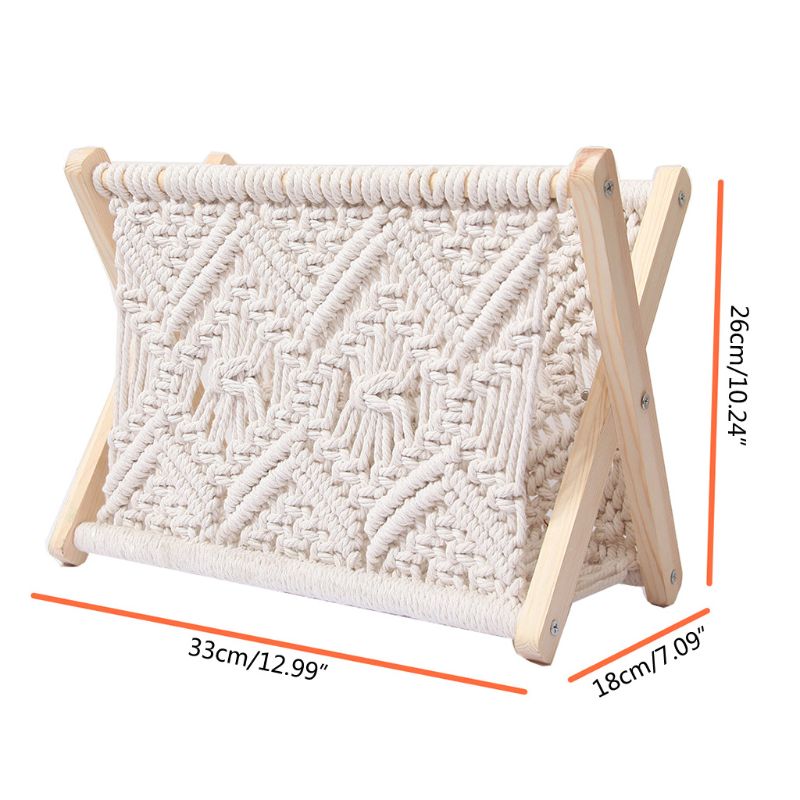 Stylish Foldable Magazine Holder Made of High-Quality Cotton