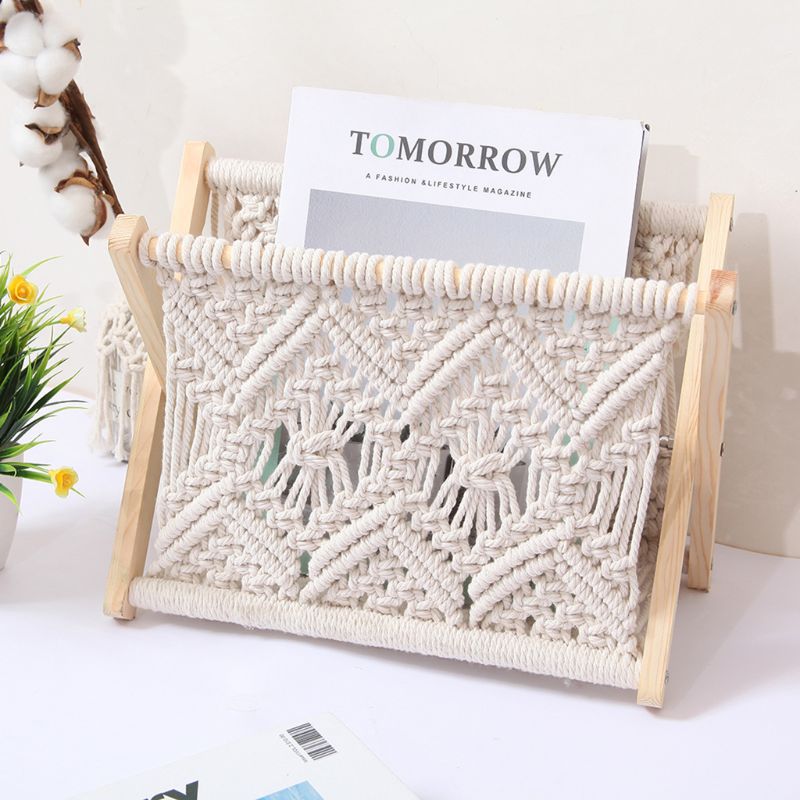 Stylish Foldable Magazine Holder Made of High-Quality Cotton