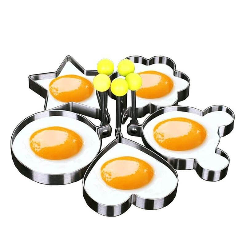 5 Piece Stainless Steel Egg Ring Pancake Molds
