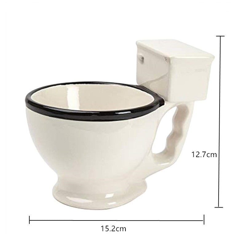 Funny toilet-design ceramic mug with handle