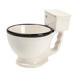 Funny toilet-design ceramic mug with handle