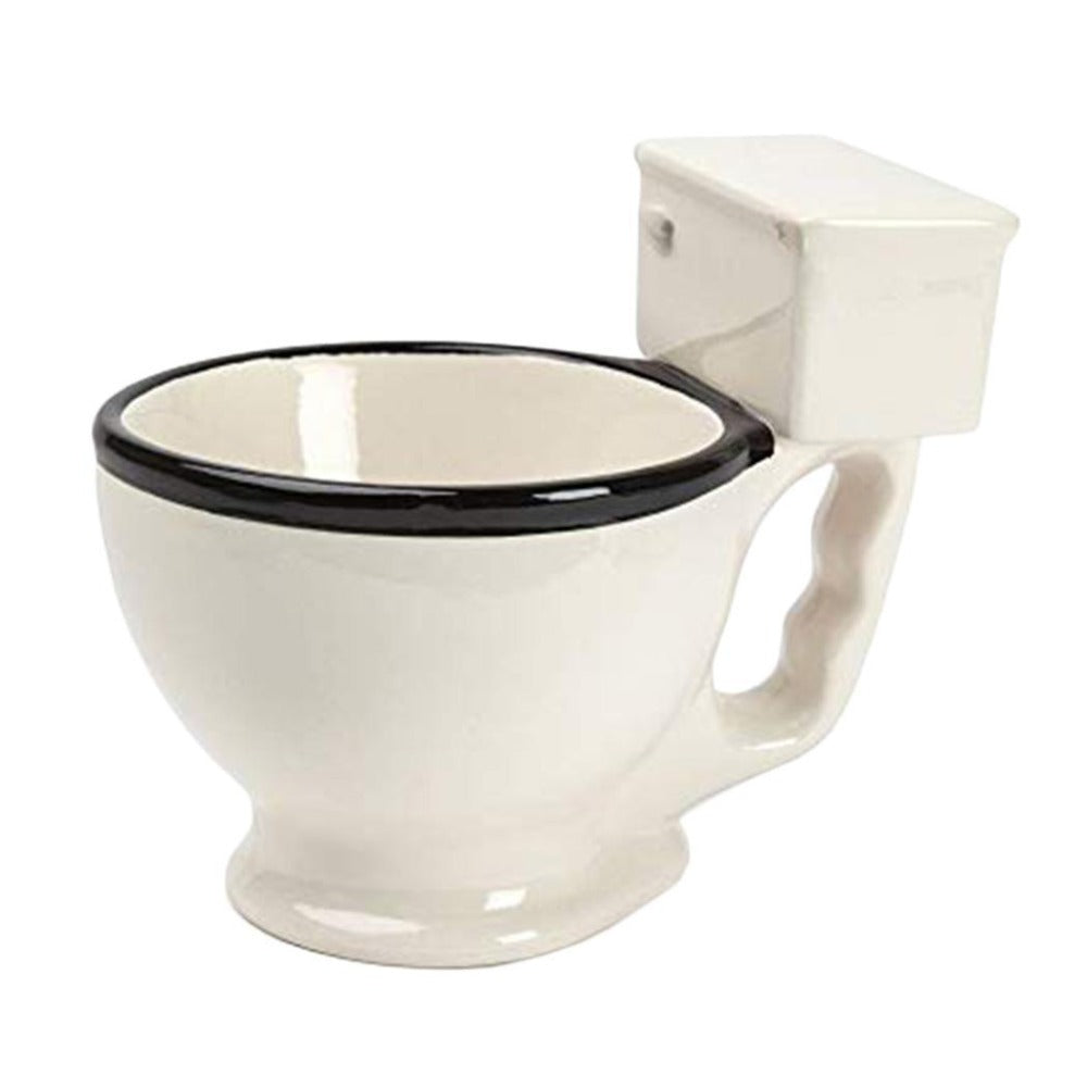 Funny toilet-design ceramic mug with handle