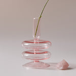 Modern Glass Jewelry Dish - Baby Pink