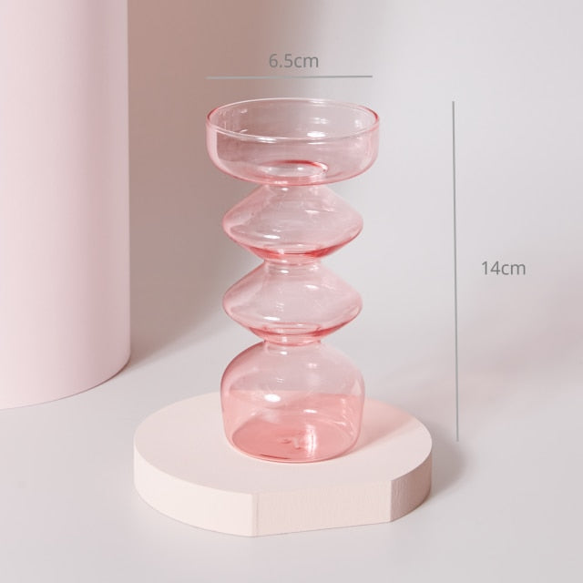 Modern Glass Jewelry Dish - Baby Pink