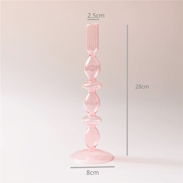 Modern Glass Jewelry Dish - Baby Pink