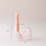 Modern Glass Jewelry Dish - Baby Pink