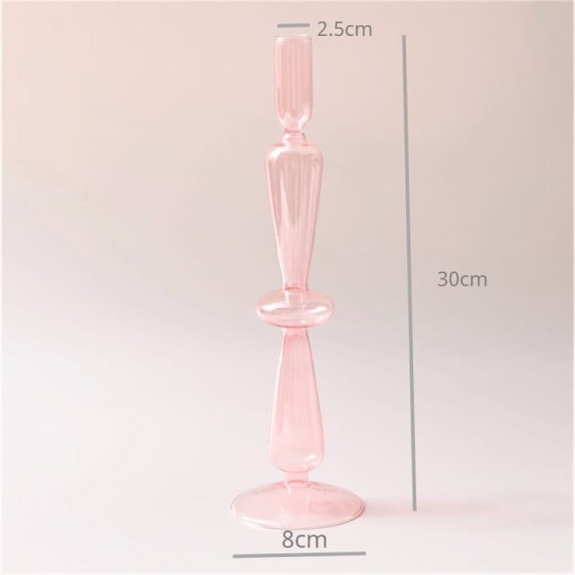 Modern Glass Jewelry Dish - Baby Pink