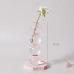 Modern Glass Jewelry Dish - Baby Pink