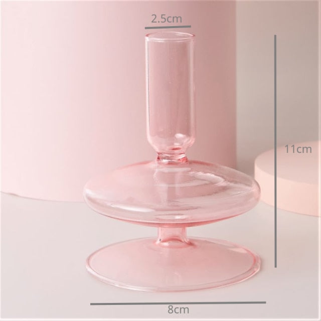 Modern Glass Jewelry Dish - Baby Pink