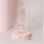 Modern Glass Jewelry Dish - Baby Pink