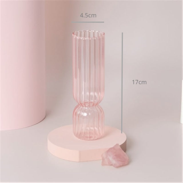 Modern Glass Jewelry Dish - Baby Pink
