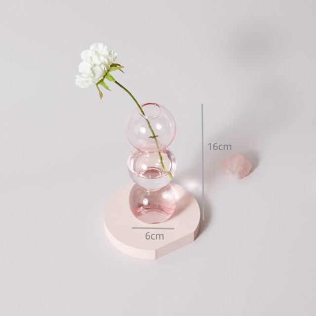 Modern Glass Jewelry Dish - Baby Pink