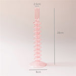 Modern Glass Jewelry Dish - Baby Pink