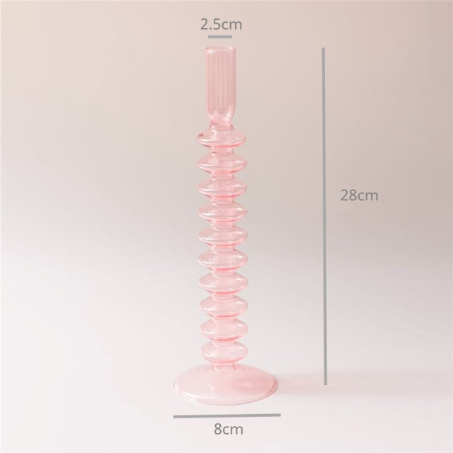 Modern Glass Jewelry Dish - Baby Pink