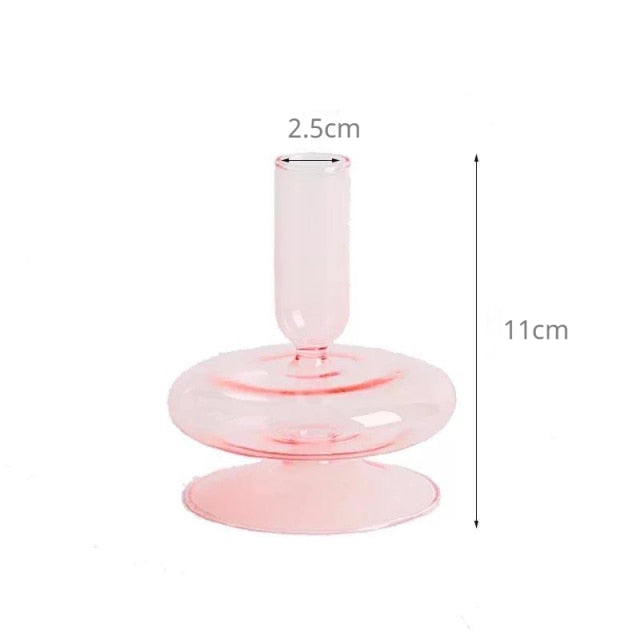 Modern Glass Jewelry Dish - Baby Pink