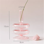 Modern Glass Jewelry Dish - Baby Pink