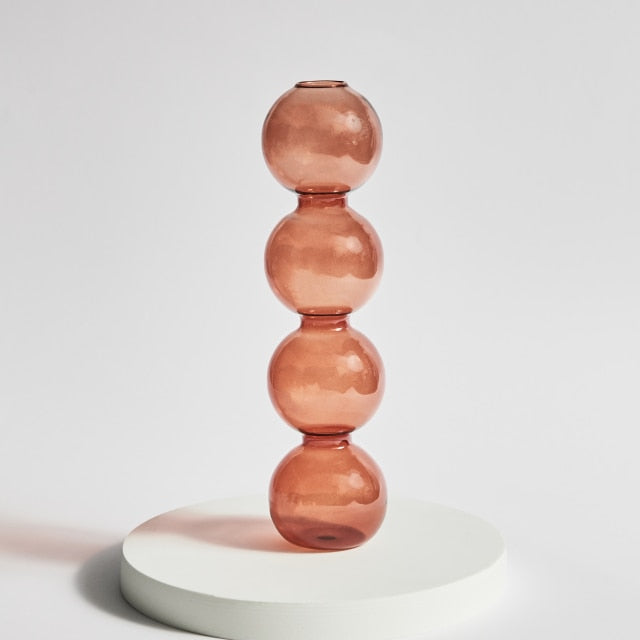 Modern Glass Chandelier - Brown