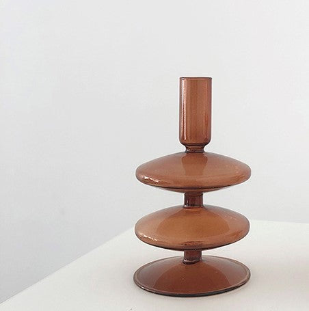 Modern Glass Chandelier - Brown