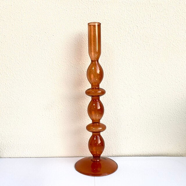 Modern Glass Chandelier - Brown