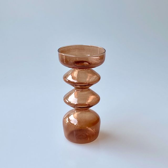 Modern Glass Chandelier - Brown