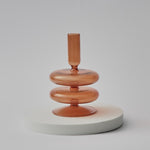 Modern Glass Chandelier - Brown