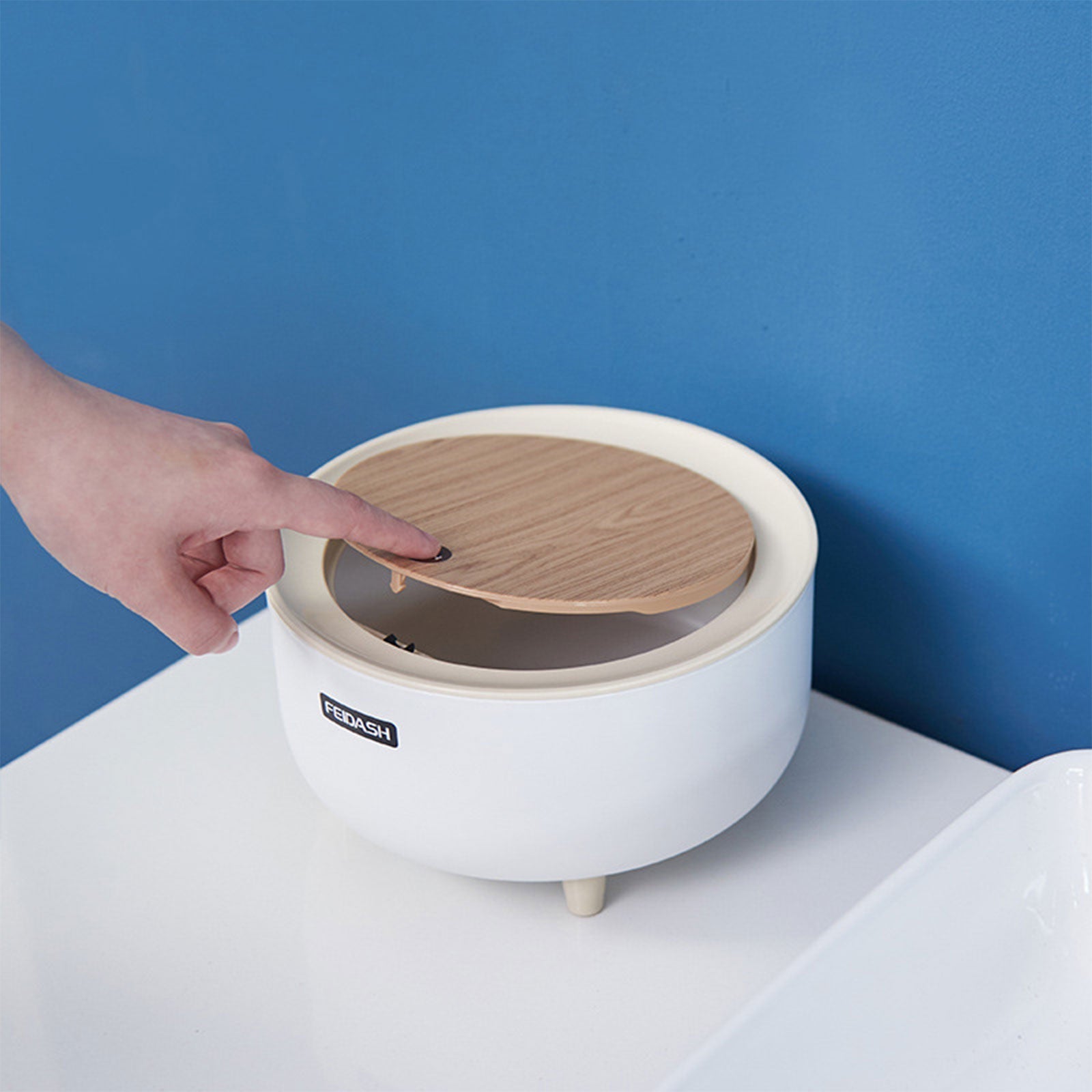 Eleganter Mini-Mülleimer für den Desktop – Rutschfest
