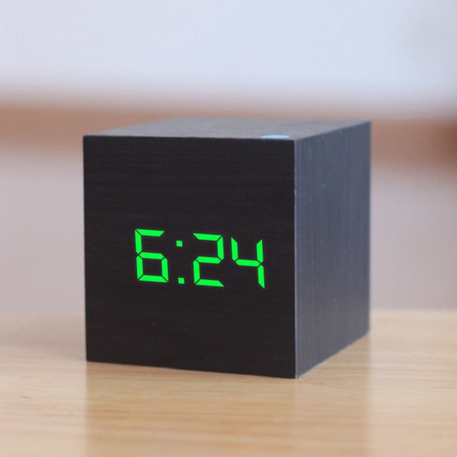 Square LED Alarm Clock with Versatile Functions