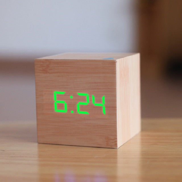 Square LED Alarm Clock with Versatile Functions