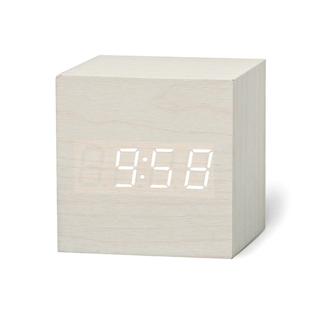 Square LED Alarm Clock with Versatile Functions