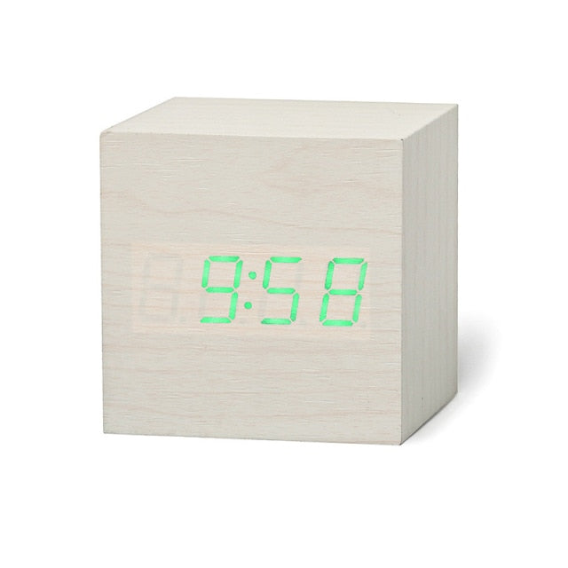 Square LED Alarm Clock with Versatile Functions