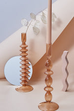 Modern Glass Chandelier - Brown