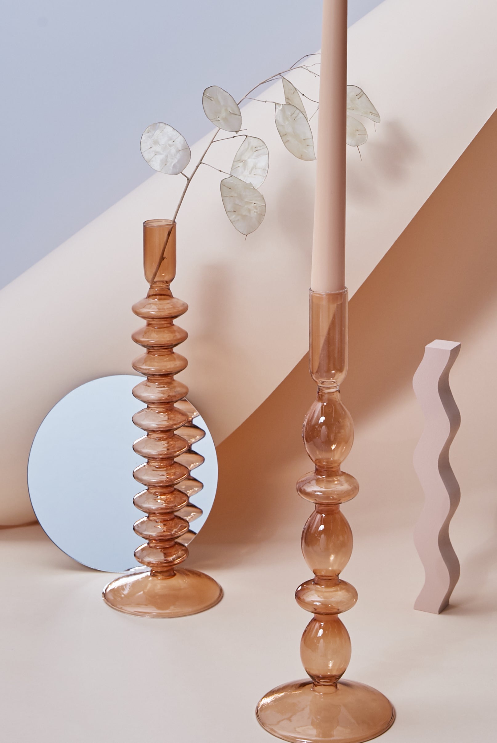 Modern Glass Chandelier - Brown