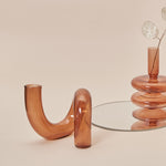 Modern Glass Chandelier - Brown