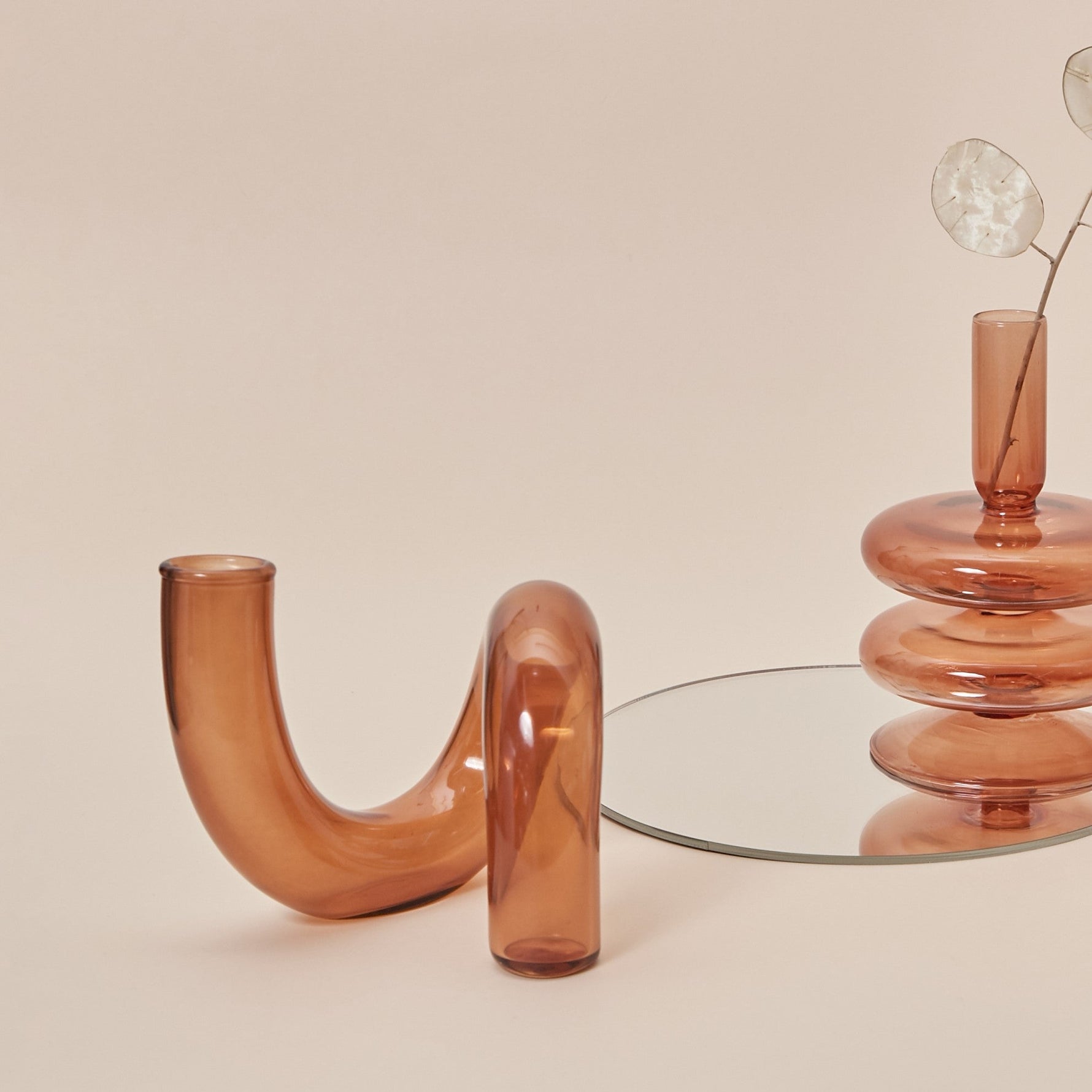 Modern Glass Chandelier - Brown
