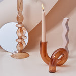 Modern Glass Chandelier - Brown