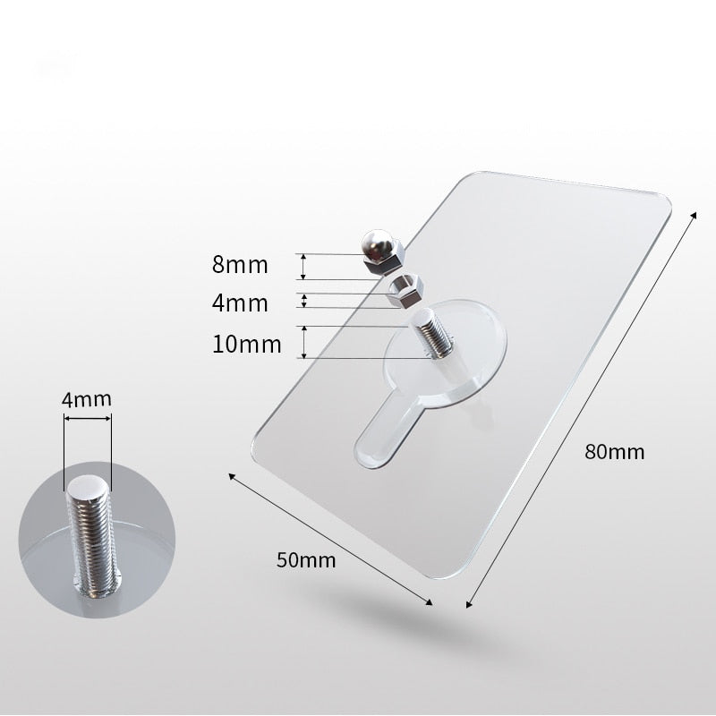 10 Pieces Flexible and Strong Self-Adhesive Hooks