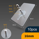 10 Pieces Flexible and Strong Self-Adhesive Hooks